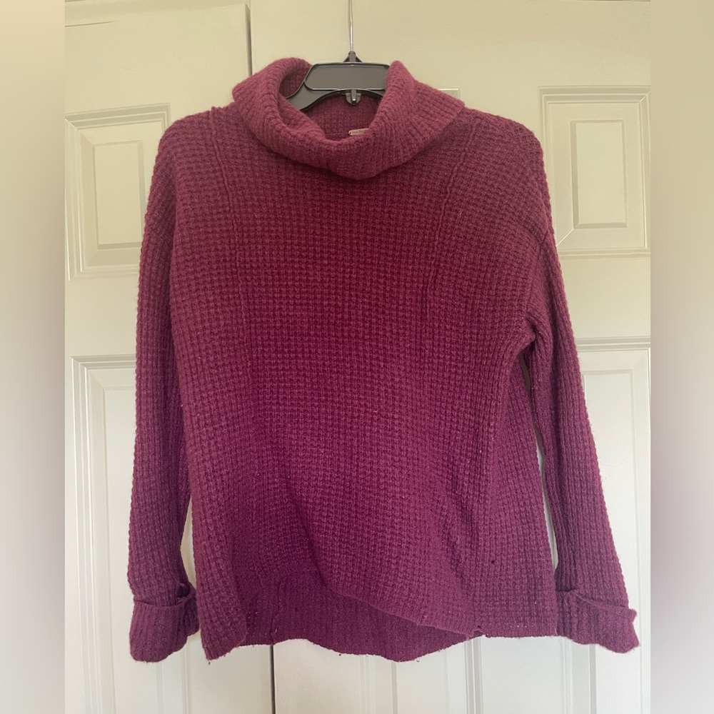 Burgundy Free People Sweater